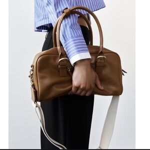 Vegan Leather Bowling Bag